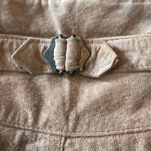 Long tan vintage prairie style suede skirt size 10 - Picture 8 of 10